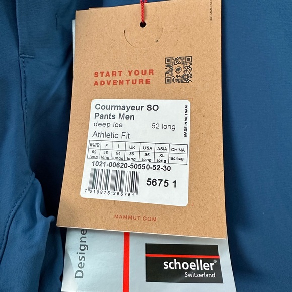 Mammut Men’s Courmayeur SO Pants Hybrid softshell pants for mountain sports - Picture 3 of 4